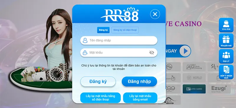 Đăng nhập tài khoản RR88 để tham gia chơi các game bắn cá tại đây