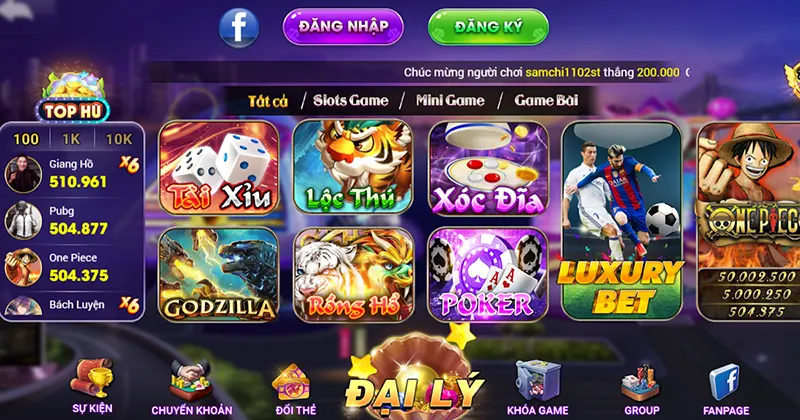 Các slot game đổi thưởng đa dạng với nhiều chủ đề khác nhau