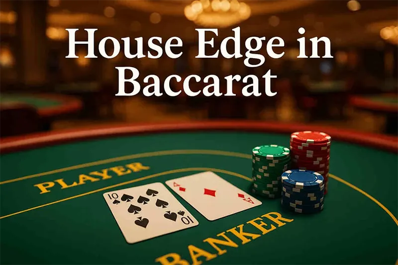 House edge Baccarat thể hiện phần trăm trên tổng tiền thắng cược tại trò chơi này